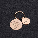 Personalized Drive Safe Keyring with Name Engraving