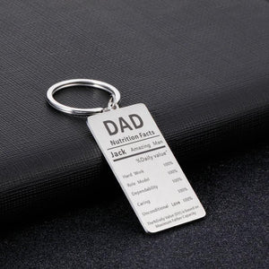 Dad Papa Birthday Name Keyring Fathers Keyrings Men Father Gift Car Key