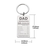 Dad Papa Birthday Name Keyring Fathers Keyrings Men Father Gift Car Key