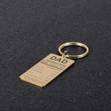 Dad Papa Birthday Name Keyring Fathers Keyrings Men Father Gift Car Key