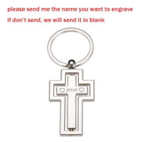 Religious Metal Cross Keychain Personalized Car Pendant