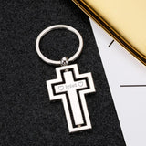 Religious Metal Cross Keychain Personalized Car Pendant
