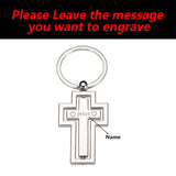 Religious Metal Cross Keychain Personalized Car Pendant