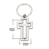 Religious Metal Cross Keychain Personalized Car Pendant