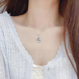 Irregular Pearl Opal Necklace 14K Butterfly Clavicle Chain Choker