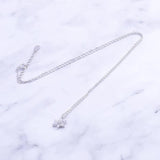925 Silver Hexagonal Star Snowflake Zircon Necklaces Women Silver Chain Pendants