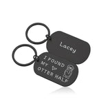 Otter Half Keychain Personalized Keyring Key Jewelry