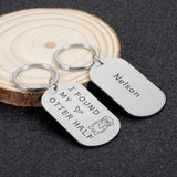 Otter Half Keychain Personalized Keyring Key Jewelry