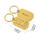 Otter Half Keychain Personalized Keyring Key Jewelry
