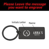 Custom Engraved Name Keychain Personalized Gift for Mom Dad