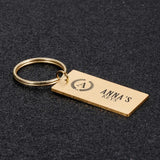 Custom Engraved Name Keychain Personalized Gift for Mom Dad