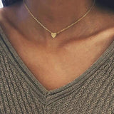 925 Silver Heart Pendant Necklace for Women Minimalist Choker Chain Jewelry
