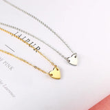 925 Silver Heart Pendant Necklace for Women Minimalist Choker Chain Jewelry