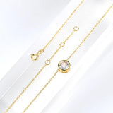 925 Silver Heart Pendant Necklace for Women Minimalist Choker Chain Jewelry