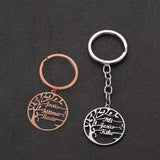 Tree of Life Keychain Personalized with 1-6 Names Family Member Key ring
