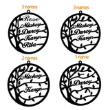 Tree of Life Keychain Personalized with 1-6 Names Family Member Key ring