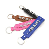 Personalized Rhinestone Letter Key Chain with Adjustable PU Leather