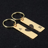 Personalized Heart Keychain Initials Name for Couples Wedding