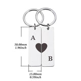 Personalized Heart Keychain Initials Name for Couples Wedding