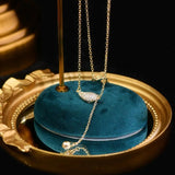 Feminia Feather Tassel Necklace 14K Stainless Colar Kolye