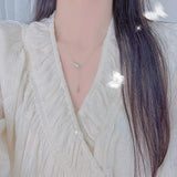 Feminia Feather Tassel Necklace 14K Stainless Colar Kolye
