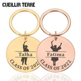 Personalized Student Name Keychain Graduation Gift