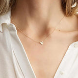 Minimalist Heart Pendant Necklace 925 Sterling Silver Choker Chain Jewelry