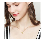 Minimalist Heart Pendant Necklace 925 Sterling Silver Choker Chain Jewelry