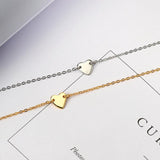 Minimalist Heart Pendant Necklace 925 Sterling Silver Choker Chain Jewelry