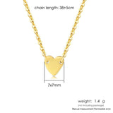 Minimalist Heart Pendant Necklace 925 Sterling Silver Choker Chain Jewelry