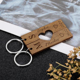 Personalized Couple Keychains Engraved Date Letter Keyring Valentines Gift