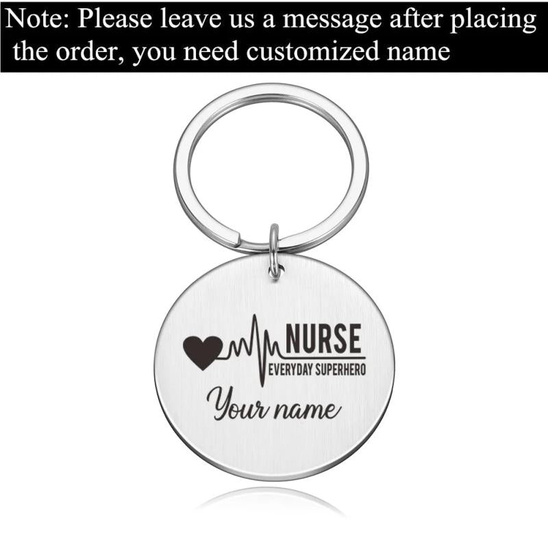 Personalized Nurse Keychains - Nurse WOMAN KEYCHAIN - Gift for Nurses