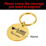 Personalized Nurse Keychains - Nurse WOMAN KEYCHAIN - Gift for Nurses