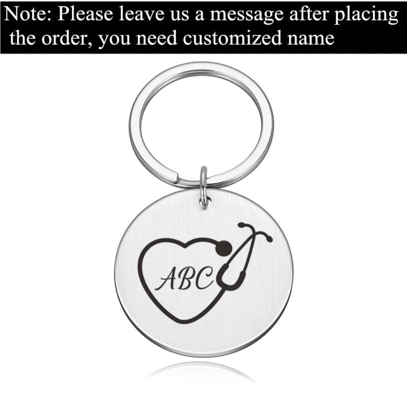 Personalized Doctor Keychains - Doctor For Nurse Wife Dad Son Daughter Keychain