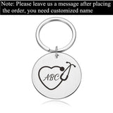 Personalized Doctor Keychains - Doctor For Nurse Wife Dad Son Daughter Keychain