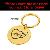 Personalized Doctor Keychains - Doctor For Nurse Wife Dad Son Daughter Keychain