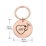 Personalized Doctor Keychains - Doctor For Nurse Wife Dad Son Daughter Keychain