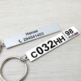 Personalized Car Number Plate Keychain Driver Gift