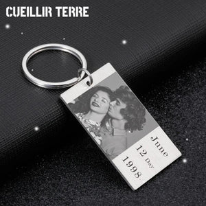 Custom Mom Gift Keychain Metal Key Ring