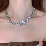 925 Silver Micro Inlaid Zircon Clavicle Chain Necklace