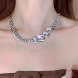 925 Silver Micro Inlaid Zircon Clavicle Chain Necklace