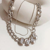 925 Silver Micro Inlaid Zircon Clavicle Chain Necklace
