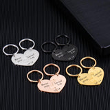 Personalized Couples Name Engraved Keychain Set Valentines Day Gift