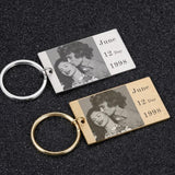 Personalised Name Photo Keychain for Couple Anniversary