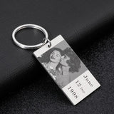 Personalised Name Photo Keychain for Couple Anniversary
