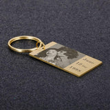 Personalised Name Photo Keychain for Couple Anniversary