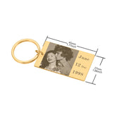 Personalised Name Photo Keychain for Couple Anniversary