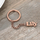 Personalized Nameplate Keyring Siver Stainless Steel Name Key Chain