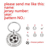Personalized Football Keychain with Name and Jersey Number