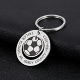Personalized Football Keychain with Name and Jersey Number